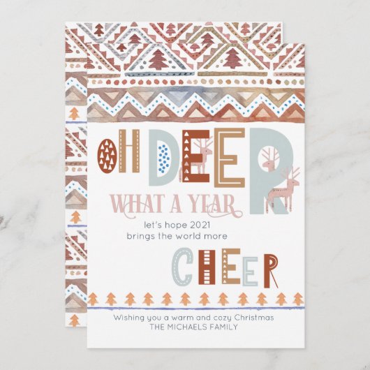 オーディアールー何と年の北欧のフェアアイル シーズンカード (正面/裏面)