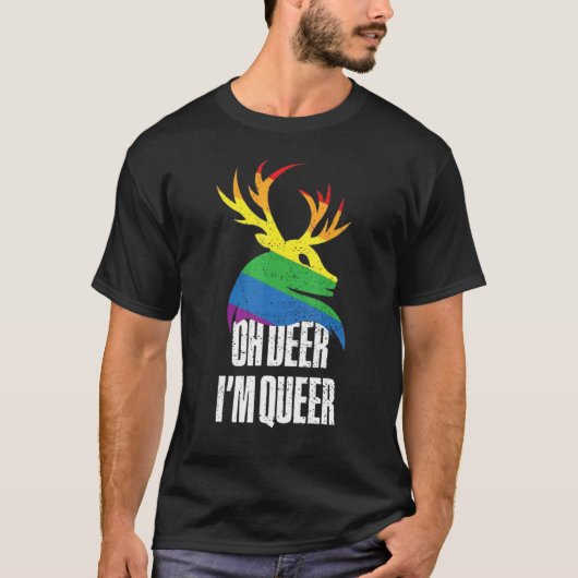 オーディア私は同性愛者LGBTゲイプライド Tシャツ (正面)