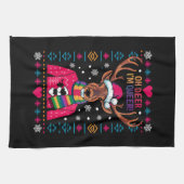 オーディア私は同性愛者LGBT LGBTQゲイプライド醜いクリスマス キッチンタオル (横)