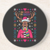 オーディア私は同性愛者LGBT LGBTQゲイプライド醜いクリスマス コースター (正面)