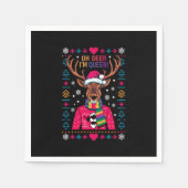 オーディア私は同性愛者LGBT LGBTQゲイプライド醜いクリスマス スタンダードカクテルナプキン (正面)