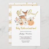 オーディア秋パンプキンベイビーシャワー招待状 招待状 (正面/裏面)