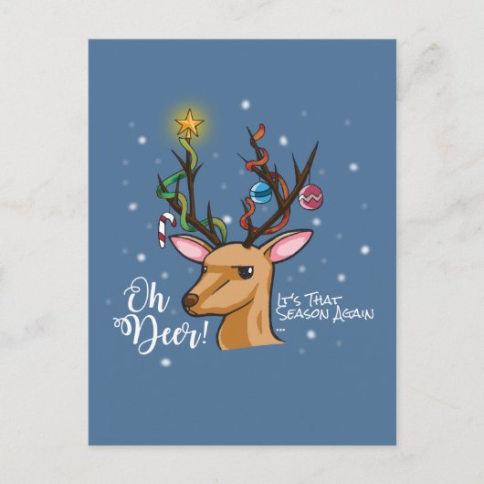 オーディア |クリスマスウッドランド動物 シーズンポストカード (正面)