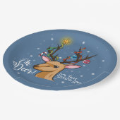 オーディア |ホリデーおもしろいウッドランド動物 ペーパープレート (アングル)