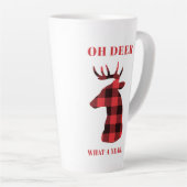 オーディアwhat年バッファロープレイドホリデー カフェラテマグ (右アングル)