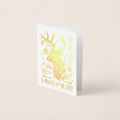 オーディアwhat a年トナカイタイポグラフィクリスマス 箔カード (正面)