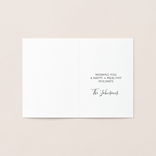 オーディアwhat a年トナカイタイポグラフィクリスマス 箔カード (内部)