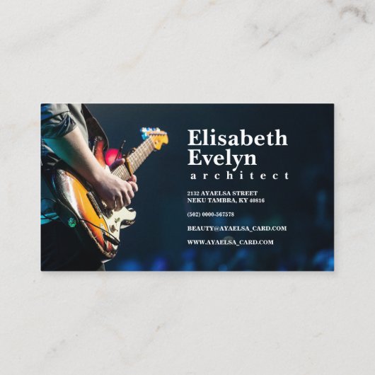 オーディエンスコンサートのギターギタリストy654 名刺 (裏面)