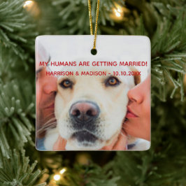 オーディエンス発表 カスタム写真 犬 クリスマス セラミックオーナメント