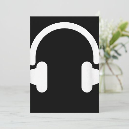 オーディオエンジニアオーディオDjミュージックラバーヘッドフォン サンキューカード (スタンド正面)