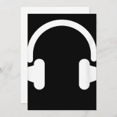 オーディオエンジニアオーディオDjミュージックラバーヘッドフォン サンキューカード (正面/裏面)