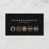 オーディオエンジニアリングサービス金ゴールドアイコンBusinessCard 名刺 (正面)