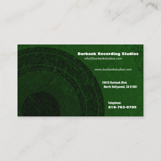 オーディオエンジニア名刺 名刺 (裏面)