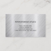 オーディオエンジニア – Silver Metallic Look 名刺 (裏面)