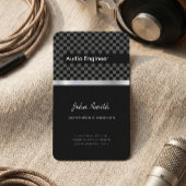 オーディオエンジニエレガントア – 黒シルバースクウェア 名刺