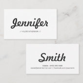 オーディオエンジニスタイリッシュアシンプル – 簡潔 名刺 (正面/裏面)