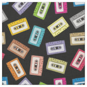 オーディオカセットのパターン ファブリック (クローズアップ)