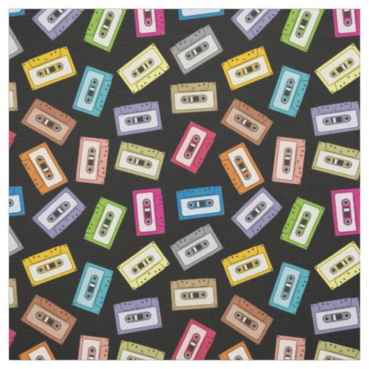 オーディオカセットのパターン ファブリック (見本)