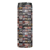 オーディオカセットの巨大なコレクション。レトロミュージカル  タンブラー (裏面)