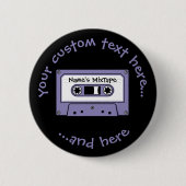 オーディオカセットテープ 缶バッジ (正面)