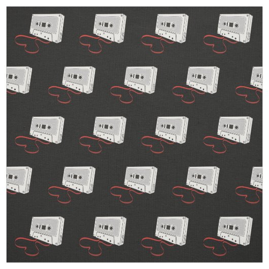 オーディオカセットパターン ファブリック (見本)