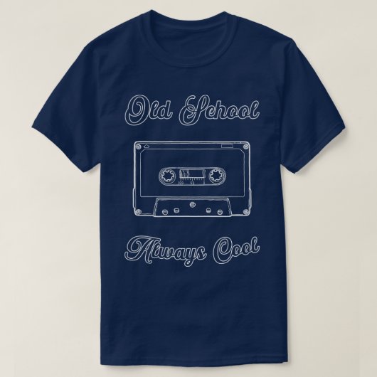オーディオカセット古い学校音楽テープ Tシャツ (デザイン正面)