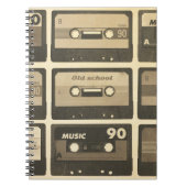 オーディオカセット、レトロポスターヒップホップ。 ノートブック (正面)