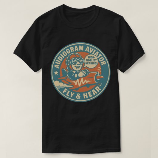 オーディオグラム アビエイター 飛べ そして聞け Tシャツ (デザイン正面)