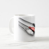 オーディオケーブルヴィンテージ技術 コーヒーマグカップ (正面左)