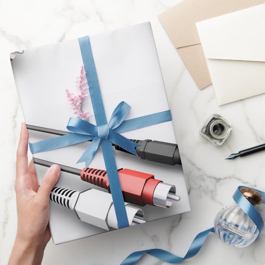 オーディオケーブルヴィンテージ技術 ラッピングペーパー