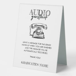 オーディオゲストブックの卒業 テーブルテントサイン