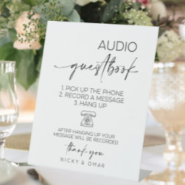 オーディオゲストブックウェディング受付 台座サイン