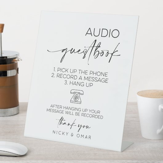 オーディオゲストブックウェディング受付 台座サイン (インサイチュ)