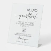 オーディオゲストブックウェディング受付 台座サイン (正面)