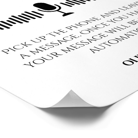 オーディオゲストブックエレガントなウェディングサイン ポスター (角)