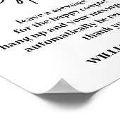 オーディオゲストブック |電話メッセージゲストブックの署名 ポスター (角)