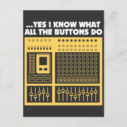 オーディオサウンドエンジニア – Music DJターンテーブル ポストカード (正面)