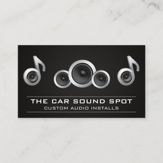 オーディオスピーカーサブウーハー | カーサウンド 名刺 (正面)