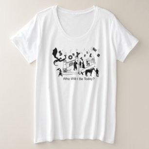 オーディオブックナレーターストーリーテラーTee -スクープネック プラスサイズTシャツ