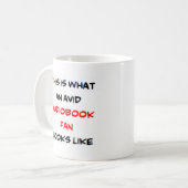 オーディオブックファン、熱心 コーヒーマグカップ (正面左)