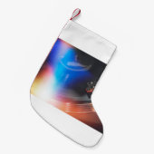 オーディオモダンディス遊ク上の音楽に対するターンテーブル。こんにちは スモールクリスマスストッキング (正面 (吊り時))