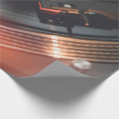 オーディオモダンディス遊ク上の音楽に対するターンテーブル。こんにちは ラッピングペーパー (角)