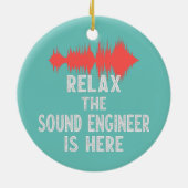 オーディオ用サウンドエンジニアスタジオオーディオデザイン セラミックオーナメント (裏面)