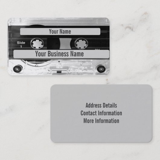 オーディオ音楽カセットテープ名刺 名刺 (正面/裏面)