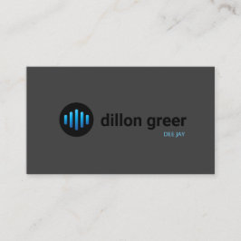 オーディオDJ金ゴールドブラックミュージック 名刺