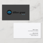 オーディオDJ金ゴールドブラックミュージック 名刺 (正面/裏面)