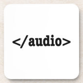 オーディオHTML5コードの終了 コースター (正面)