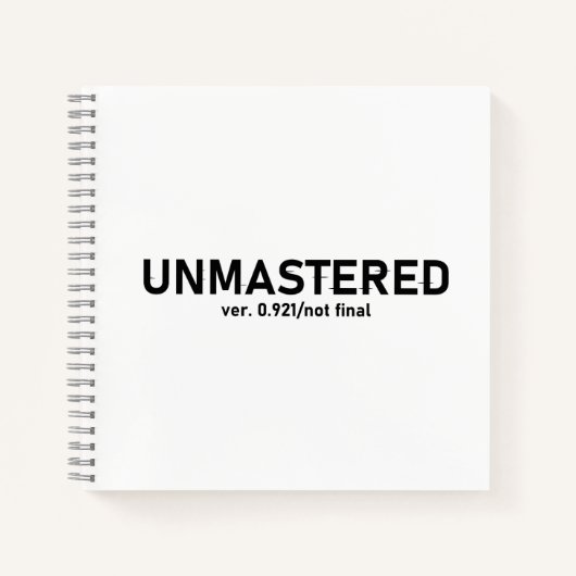 オーディオTシャツ未習得 – クリエイティブの不具合スタイル ノートブック (正面)