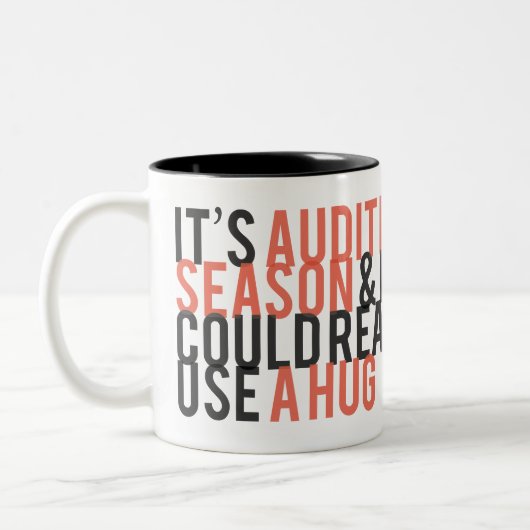 オーディションのシーズンでハグが本当に使える ツートーンマグカップ (左)