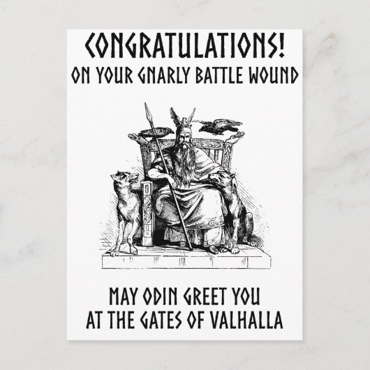 オーディンがおめでとう! ポストカード (正面)